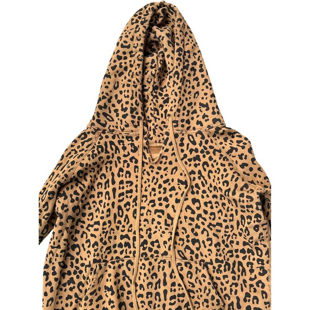 Nili Lotan Women's Janie Leopard Print Oversized Hoodie Sweatshirt Size Small - Picture 2 of 8